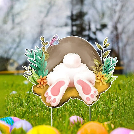 Mineral Mercantile Easter Decorations Outdoor Yard Signs Vintage Bunnies Easter Eggs Yard Stake with H Stands for Holiday Party Spring Patio Lawn Garden Decor #9814754