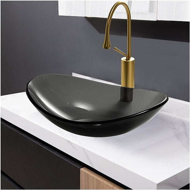 Mineral Mercantile Bathroom Vessel Sink Above Counter Modern Simplicity Sanitary Rectangular Bathroom Wash Basin Cabinet Sink #13382706