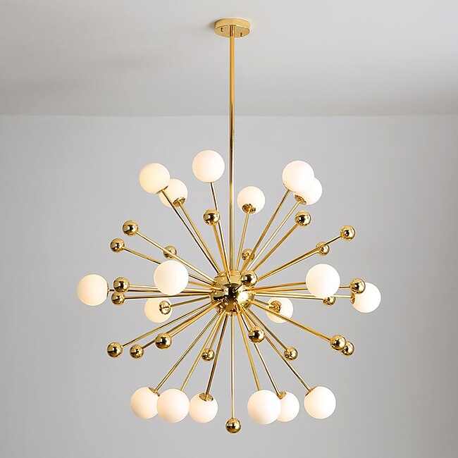 Mineral Mercantile 100 cm Pendant Lantern Design Chandelier Metal Sputnik Electroplated Modern Nordic Style 220-240V #7813615