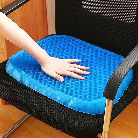 Mineral Mercantile Gel Seat Cushion Cooling Thick Big Breathable Honeycomb Gel Cushion Absorbs Pressure Points With Non-Slip Cover Wheelchair Relieve Backache #9661441