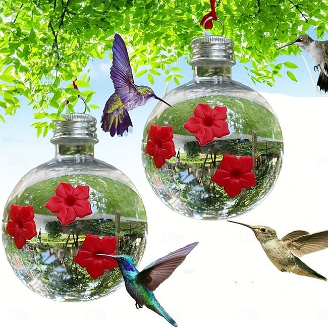 Mineral Mercantile Bulb Hummingbird Hanging Feeders for Yard Birds Feeders Yard Birds Feeders Supplies Bird Water Drinking Tool Jar Hummingbird Feeders for Outdoors Hanging #10321148