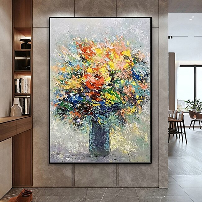 Mineral Mercantile Mintura Handmade Abstract Texture Flowers Oil Paintings On Canvas Wall Art Decoration Modern Picture For Home Decor Rolled Frameless Unstretched Painting #14160905