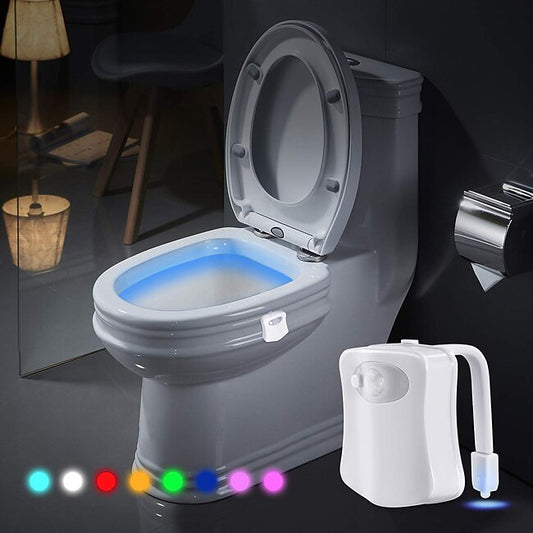 Mineral Mercantile Toilet Night Light Bathroom LED Toilet Seat Bowl Motion Activated Detection Sensor 8-Color Changing Waterproof Washroom for Adult Kid #5131747