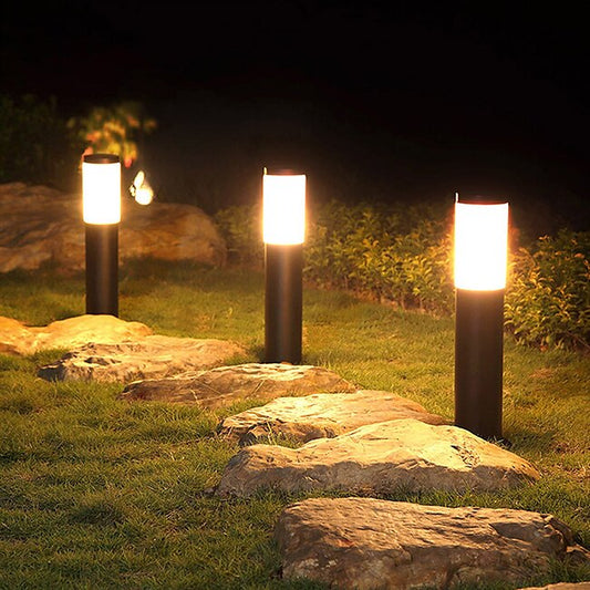 Mineral Mercantile 2pcs Pathway Lights Solar Outdoor Garden Lights Stainless Steel Waterproof LED Lawn Light Villa Backyard Street Lighting Courtyard Landscape Decoration Lamp #9196981