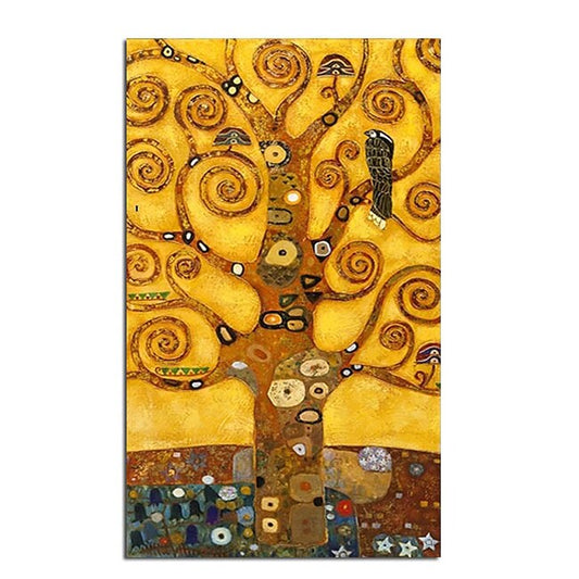 Mineral Mercantile Handmade Hand Painted Oil Painting Wall Art Classic Klimt famous Tree oil Painting Home Decoration Decor Rolled Canvas No Frame Unstretched #9263150