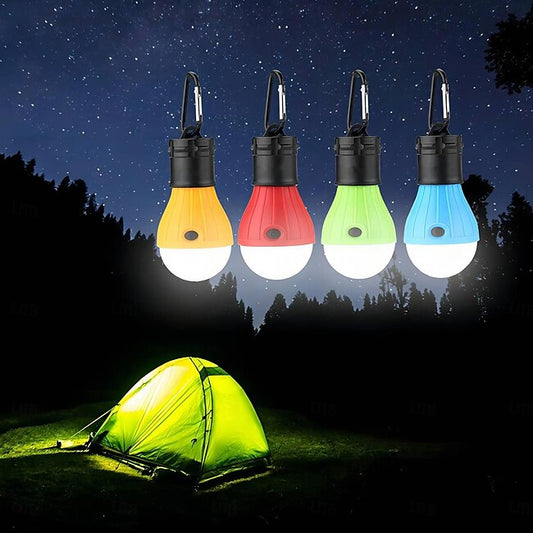 Mineral Mercantile 4pcs Camping Lanterns Portable LED Outdoor Waterproof Tent Lights 50LM Waterproof Camping for Backpacking Hiking Fishing Emergency Hanging Light Lightweight #8191474