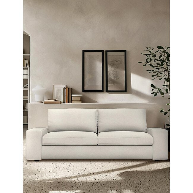 Mineral Mercantile 3-Seater Sofa Cover of   Solid Color Slipcovers  KIVcover LITB PRIME cover #17830008