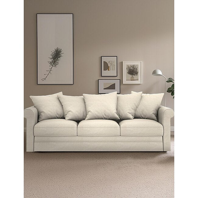 Mineral Mercantile 100% Cotton Slipcover 3-Seat Sofa Cover Solid Color Slipcover  GRONLcover LITB PRIME cover #11720364