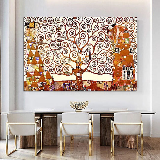 Mineral Mercantile Handmade Hand Painted Oil Painting Wall Art Classic Abstract Klimt famous oil Painting Home Decoration Decor Rolled Canvas No Frame Unstretched #9285474