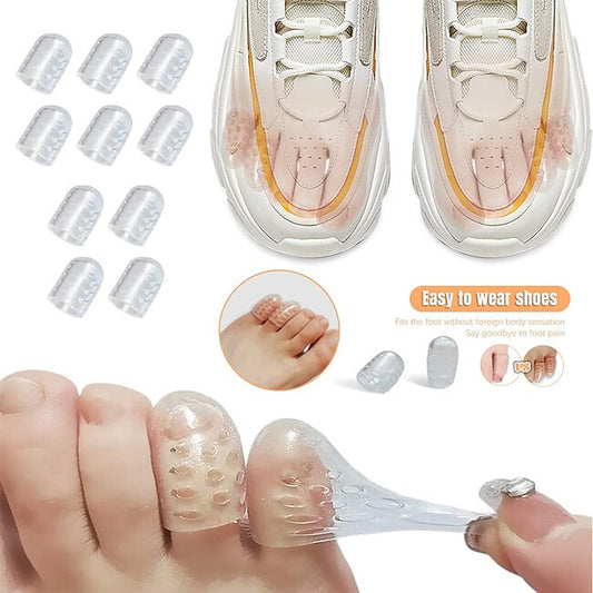 Mineral Mercantile 10pcs Silicone Breathable Toe Covers, Silicone Anti-Friction Toe Protector, Little Toe Protectors Caps Guards for Men Women, Blisters and Ingrown Toenails #9590993