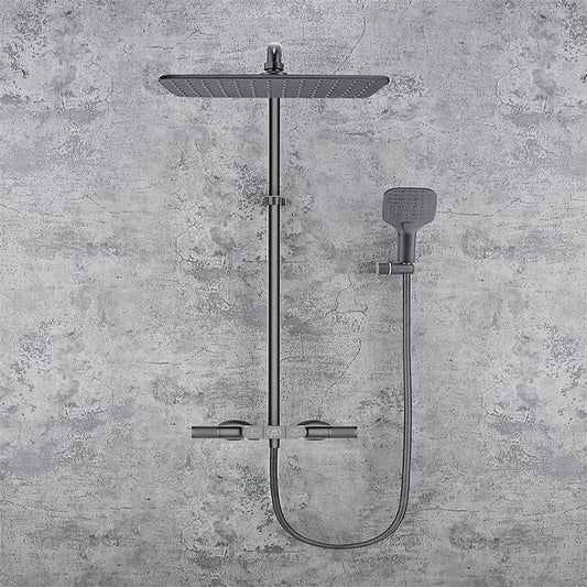 Mineral Mercantile Shower Faucet,Shower System Set - Handshower Included Contemporary Chrome / Electroplated Mount Outside Ceramic Valve Bath Shower Mixer Taps #9167327