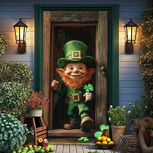 Mineral Mercantile Saint Patrick's Day Door Decorations Door Covers Gnome Door Tapestry Door Curtain Decoration Backdrop Indoor/Outdoor Door Banner for Front Door Farmhouse #19063279