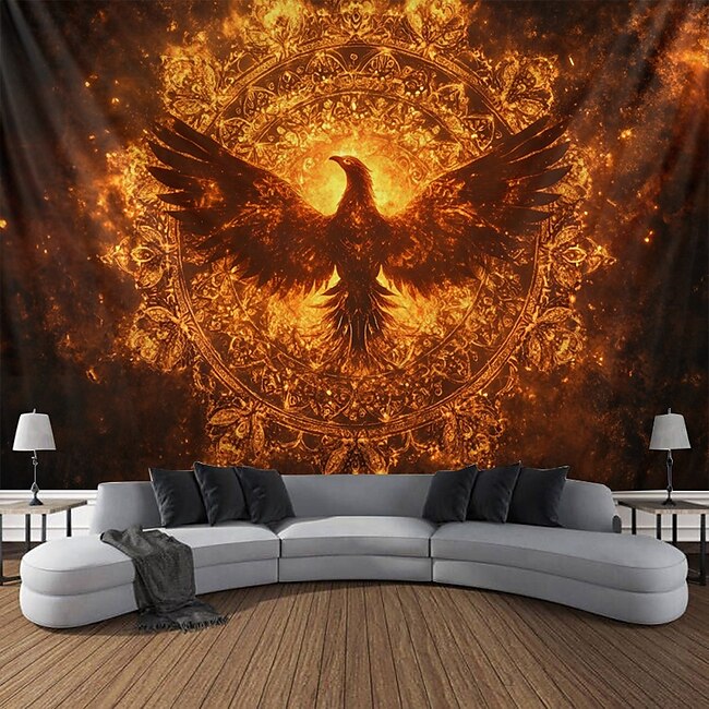 Mineral Mercantile Phenix Fantasy Hanging Tapestry Wall Art Large Tapestry Mural Decor Photograph Backdrop Blanket Curtain Home Bedroom Living Room Decoration #10017903