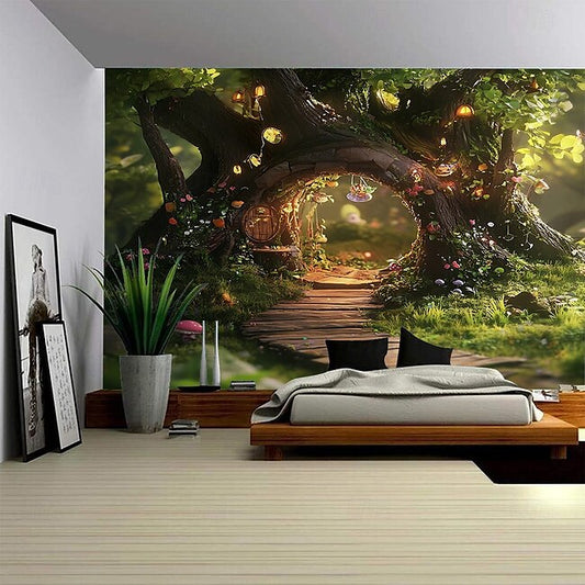 Mineral Mercantile A Dreamy Plant Landscape Hanging Tapestry Mural Art Large Tapestry Mural Decoration Photo Background Carpet Curtain Home Bedroom Living Room Decoration #13313427