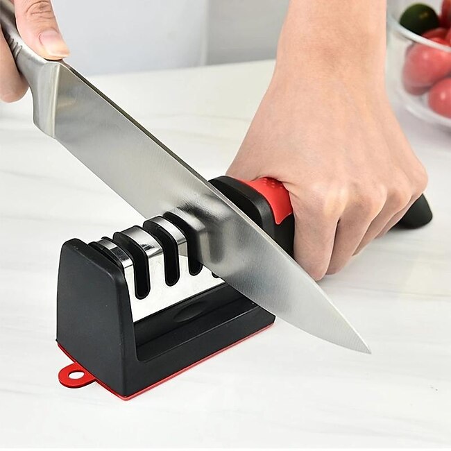 Mineral Mercantile Knife Sharpener 4 Stages Professional Kitchen Sharpening Stone Grinder Knives Whetstone Tungsten Diamond Ceramic Sharpener Tool #9571040